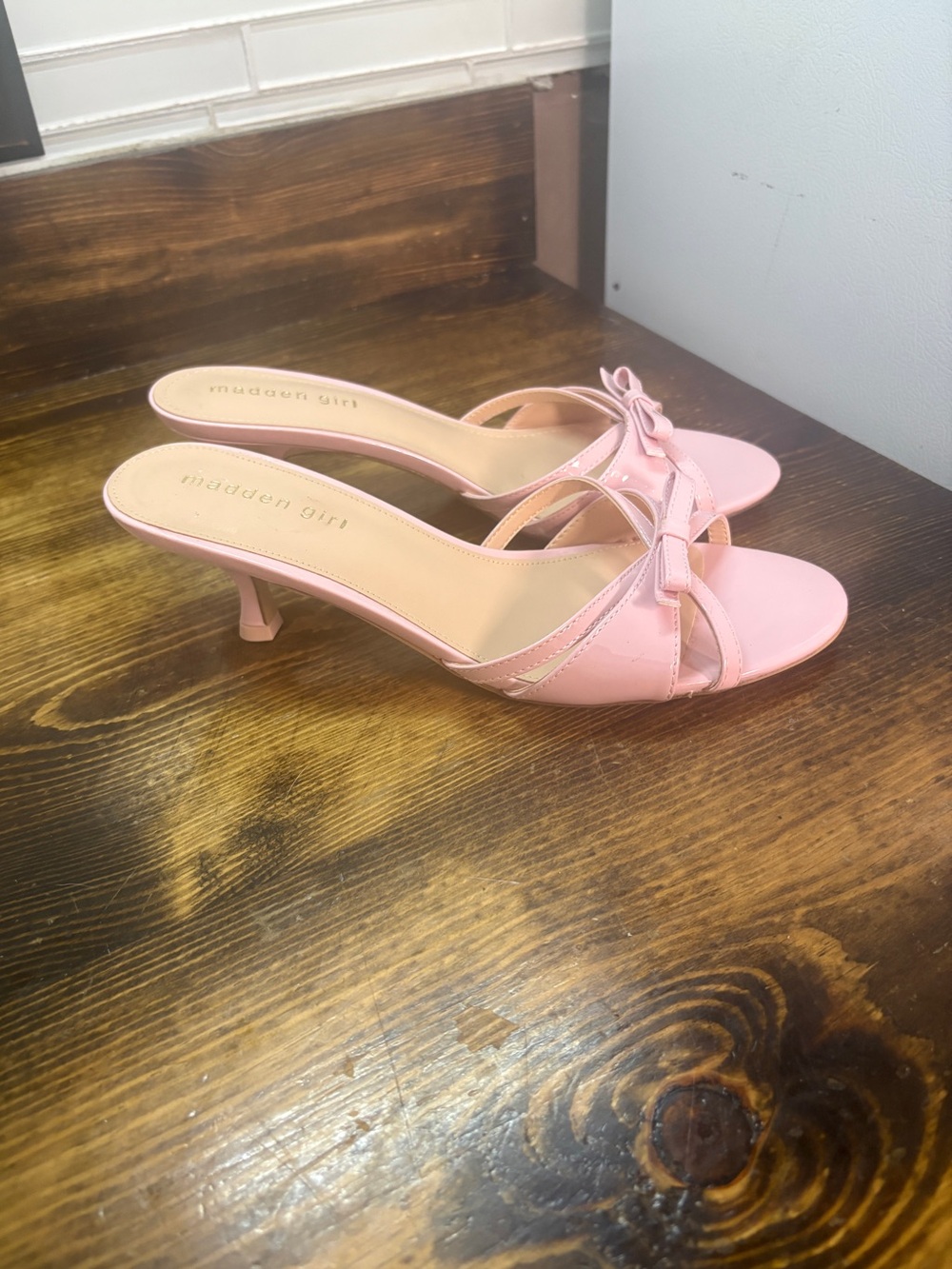 Madden girl pink bow kitten heels size 8.5